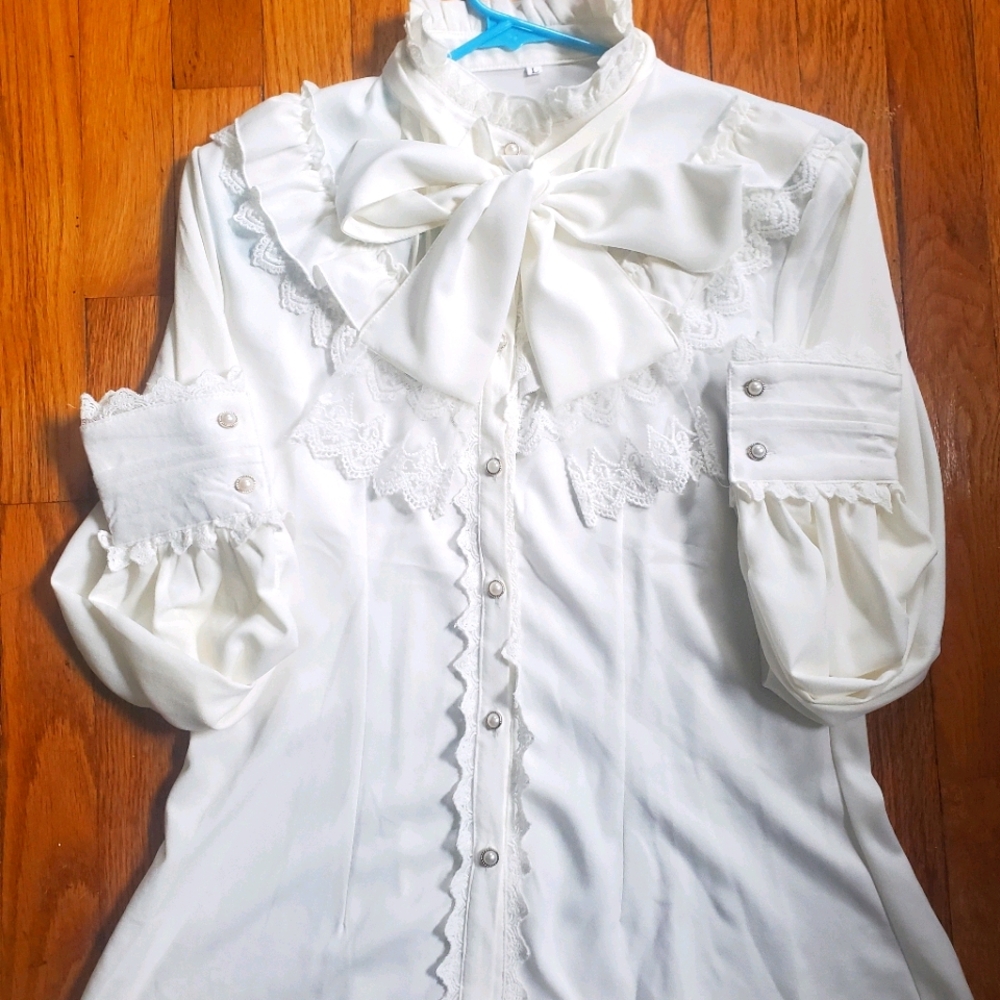 Cream Victorian looking Blouse